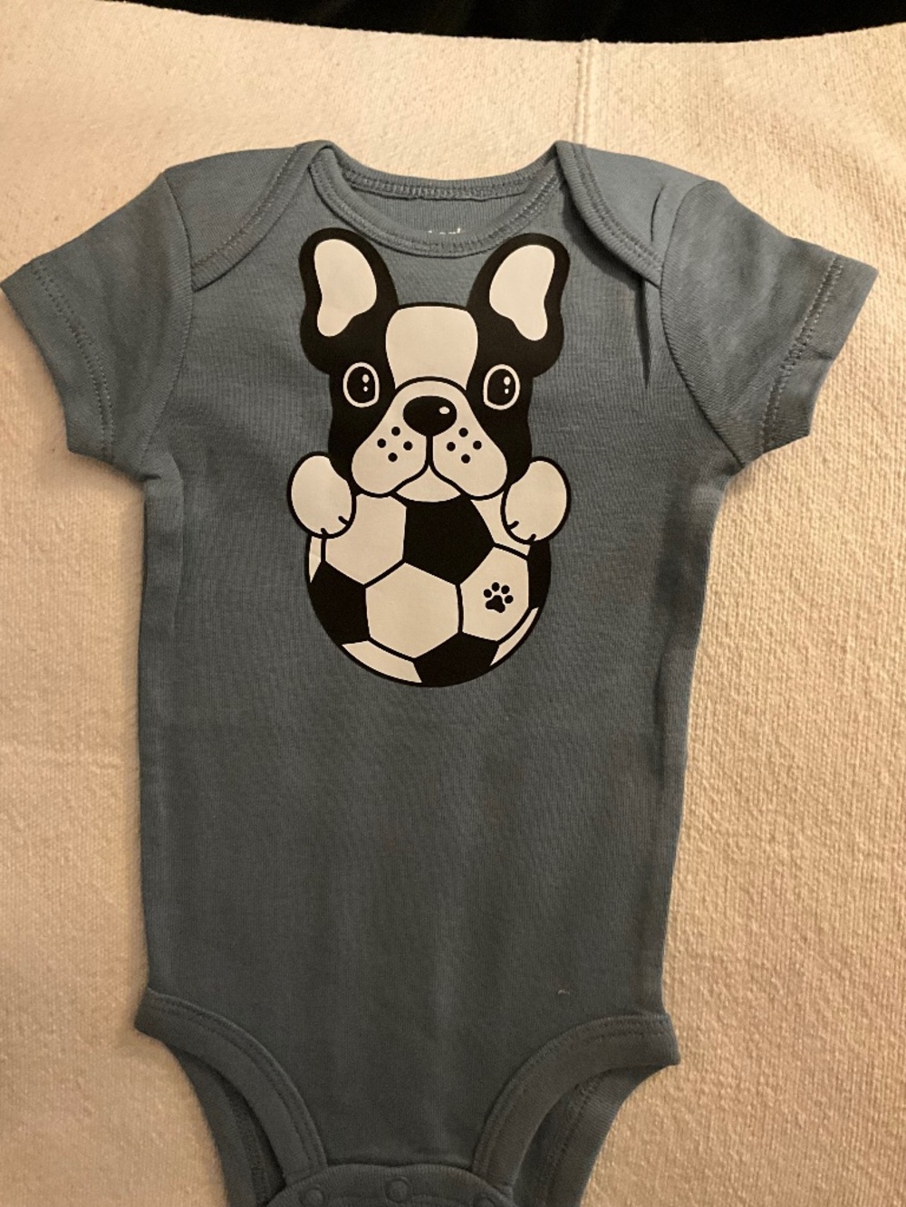 Baby bodysuit, new, blue grey, 3mo